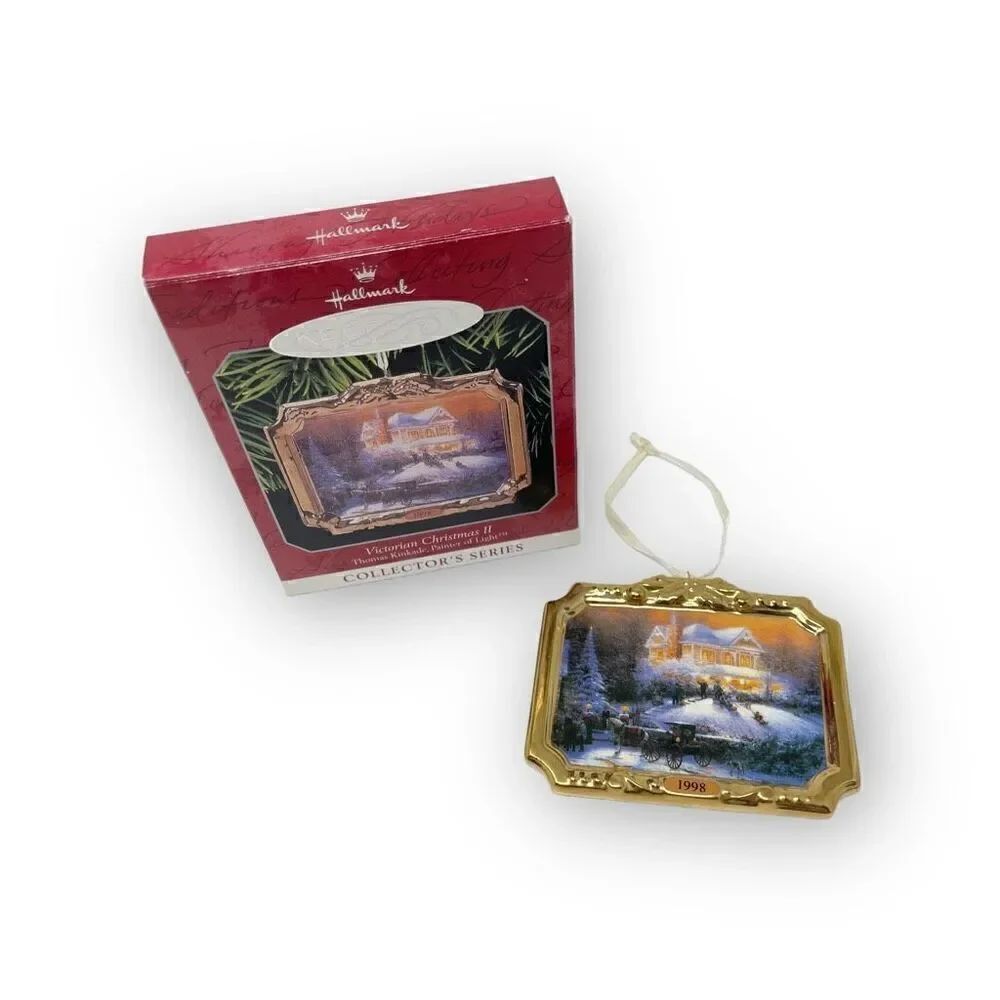 Hallmark Thomas Kinkade Keepsake Victorian Christmas II Ornament 1998